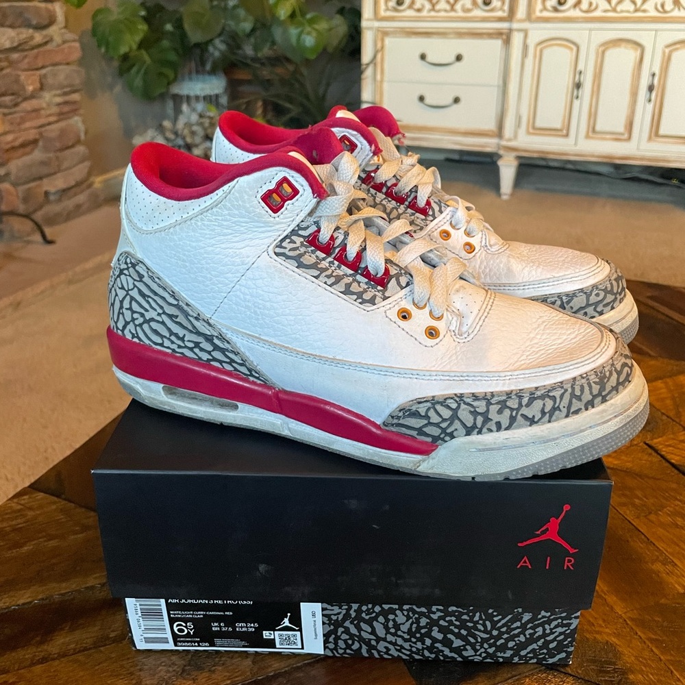 Nike Air Jordan 3 Retro Cardinal Red (Big Boy 6.5)